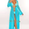Aqua Mesh Long Sleeves Belted Maxi Cover Up -rehab shop aqua mesh long sleeves belted maxi cover up hot miami styles 181007