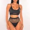 Black Fishnet High Waist Bikini 2 Black Fishnet High Waist Bikini -rehab shop black fishnet high waist bikini hot miami styles 143304