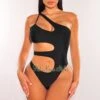 Black One Shoulder Cut Out Swimsuit 1 Black One Shoulder Cut Out Swimsuit -rehab shop black one shoulder cut out swimsuit hot miami styles 385364