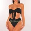 Black Padded Bandeau Tie Up High Rise Bikini 1 Black Padded Bandeau Tie Up High Rise Bikini -rehab shop black padded bandeau tie up high rise bikini hot miami styles 735968