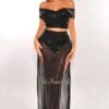 Black Sequins Sleeveless Double Slit Skirt Two Piece Set 2 Black Sequins Sleeveless Double Slit Skirt Two Piece Set -rehab shop black sequins sleeveless double slit skirt two piece set hot miami styles 549251