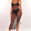 Black Sheer Mesh Spaghetti Straps Cover Up Slit Dress 2 Black Sheer Mesh Spaghetti Straps Cover Up Slit Dress -rehab shop black sheer mesh spaghetti straps cover up slit dress hot miami styles 595008