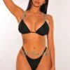 Black Silver Rhinestone Padded String Bikini -rehab shop black silver rhinestone padded string bikini hot miami styles 649280