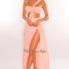 Rehab Blush One Shoulder Cut Out Strappy Slit Maxi Dress -rehab shop blush one shoulder cut out strappy slit maxi dress hot miami styles 913969