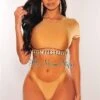 Champagne Diamond Cut Out Crop Top Bikini -rehab shop champagne diamond cut out crop top bikini hot miami styles 466003