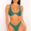 Emerald Padded Knotted Spaghetti Straps High Cut Bikini -rehab shop emerald padded knotted spaghetti straps high cut bikini hot miami styles 930595