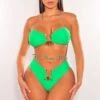 Green Padded Bandeau Gold Ring High Cut Bikini 1 Green Padded Bandeau Gold Ring High Cut Bikini -rehab shop green padded bandeau gold ring high cut bikini hot miami styles 295728