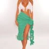 Green Smocked Tie Up Ruffle Skirt Cover Up 2 Green Smocked Tie Up Ruffle Skirt Cover Up -rehab shop green smocked tie up ruffle skirt cover up hot miami styles 532547