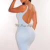 HMS Essential: Baby Blue Sleeveless Round Neck Scoop Back Mini Dress 1 HMS Essential: Baby Blue Sleeveless Round Neck Scoop Back Mini Dress -rehab shop hms essential baby blue sleeveless round neck scoop back mini dress hot miami styles 651164