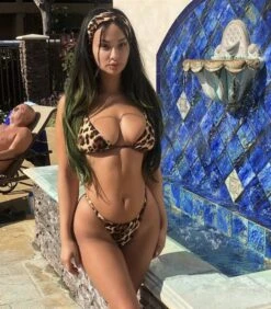 Leopard Print Silver Rhinestone Padded String Bikini -rehab shop leopard print silver rhinestone padded string bikini hot miami styles 313802