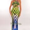 Lime Green Blue Print Halter Cut Out Tie Up Back Maxi Dress -rehab shop lime green blue print halter cut out tie up back maxi dress hot miami styles 889203