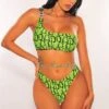 Neon Lime Snake Print One Shoulder Jeweled Scrunch Butt Bikini 2 Neon Lime Snake Print One Shoulder Jeweled Scrunch Butt Bikini -rehab shop neon lime snake print one shoulder jeweled scrunch butt bikini hot miami styles 506729