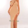 Nude Halter Keyhole O-Ring Slit Maxi Dress -rehab shop nude halter keyhole o ring slit maxi dress hot miami styles 108702