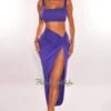 Purple Double Lined Tank Knotted Slit Maxi Skirt Two Piece Set -rehab shop purple double lined tank knotted slit maxi skirt two piece set hot miami styles 678936