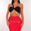 Red High Waist Ruched Cover Up Skirt -rehab shop red high waist ruched cover up skirt hot miami styles 947933