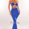 Royal Blue Halter Drawstring Mermaid Maxi Skirt Two Piece Set 1 Royal Blue Halter Drawstring Mermaid Maxi Skirt Two Piece Set -rehab shop royal blue halter drawstring mermaid maxi skirt two piece set hot miami styles 855486