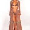 Toffee Mesh Long Sleeves Belted Maxi Cover Up 2 Toffee Mesh Long Sleeves Belted Maxi Cover Up -rehab shop toffee mesh long sleeves belted maxi cover up hot miami styles 954930