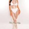 White Crochet Ladder Cut Halter Open Back Maxi Cover Up Dress -rehab shop white crochet ladder cut halter open back maxi cover up dress hot miami styles 390421
