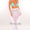 White Mesh High Waist Ruffle Sides Pants Cover Up Pants 2 White Mesh High Waist Ruffle Sides Pants Cover Up Pants -rehab shop white mesh high waist ruffle sides pants cover up pants hot miami styles 136750
