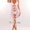 White Mesh Sheer Lace Up Sleeveless Cover Up Dress -rehab shop white mesh sheer lace up sleeveless cover up dress hot miami styles 663687