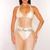 White Nude Crochet Tie Up Cover Up Dress -rehab shop white nude crochet tie up cover up dress hot miami styles 185603
