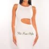 White Round Neck Sleeveless Cut Out Mini Dress 2 White Round Neck Sleeveless Cut Out Mini Dress -rehab shop white round neck sleeveless cut out mini dress hot miami styles 599148